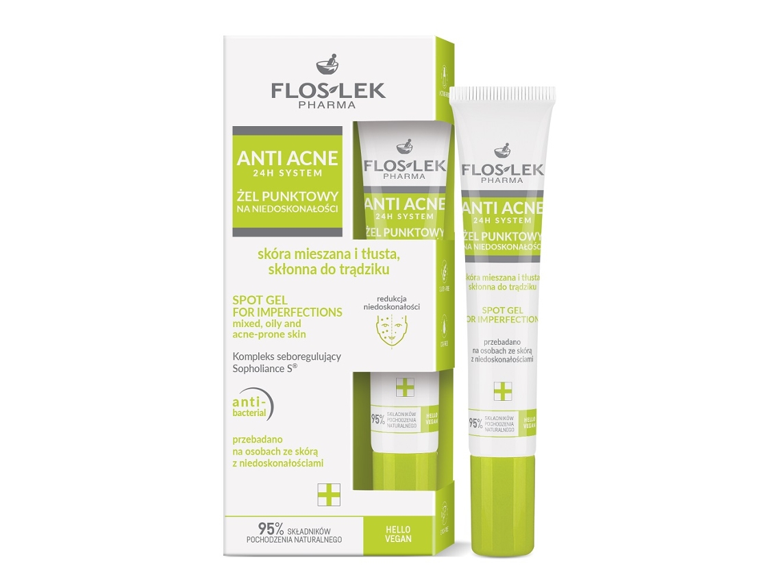 Gel de tratamiento de manchas para el control del acné, 20 ml Floslek