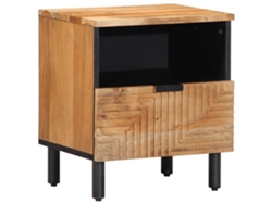 Mesitas de noche de dos piezas, 40x33x46 cm, en madera de acacia, MAISON EXCLUSIVE