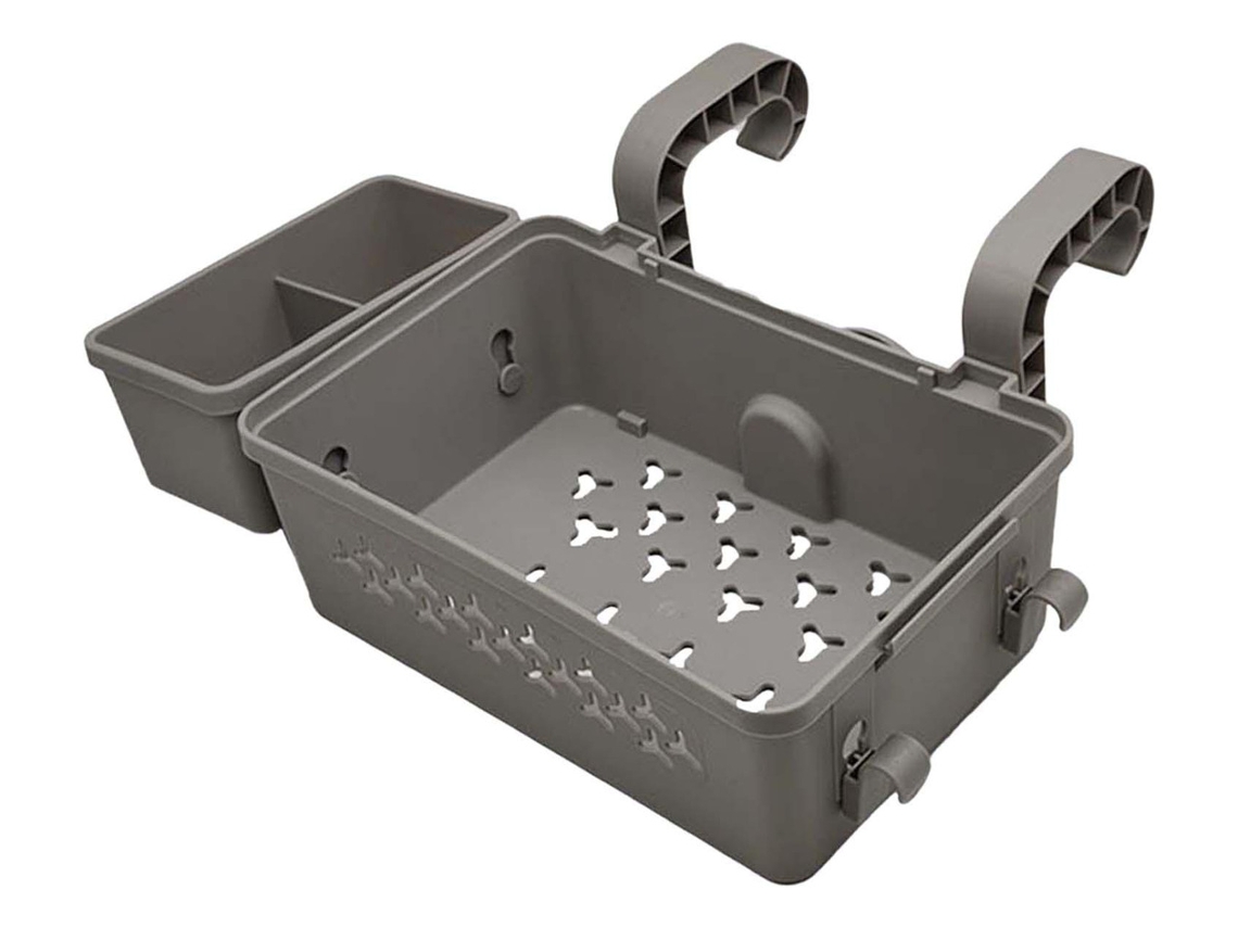 Cesta de almacenamiento al lado, cesta de piscina encima slowmoose