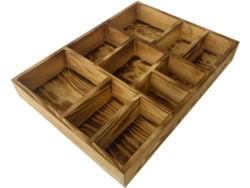 Madera Guardar Anillos Collares Compartimentos Divididos Bandeja Portátil Organizar Joyas Caja Casa