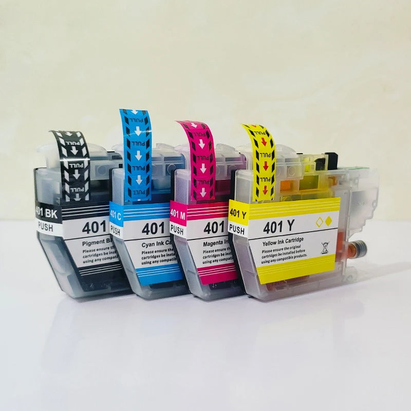 1set(kcmy)lc-401 Lc401 Inkjet Ink Cartridge Compatible For Brother J1010dw J1012dw J1170dw J5340dw J5345dw Printer