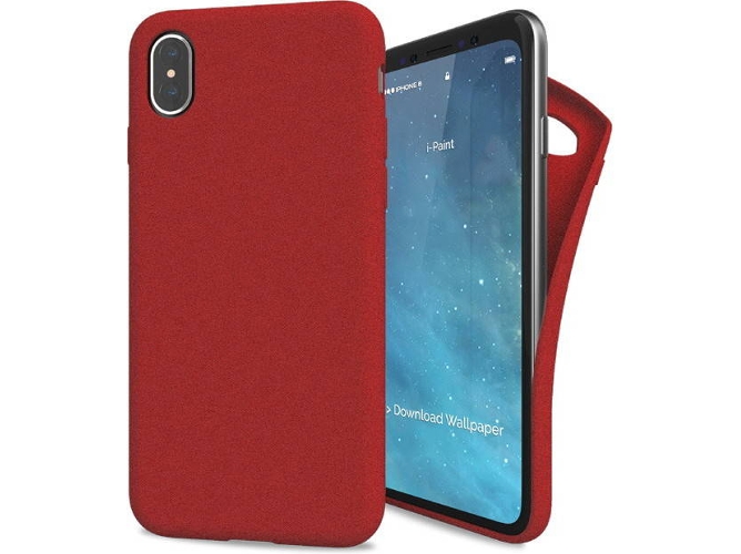Funda iPhone X, XS I-PAINT Sand Rojo