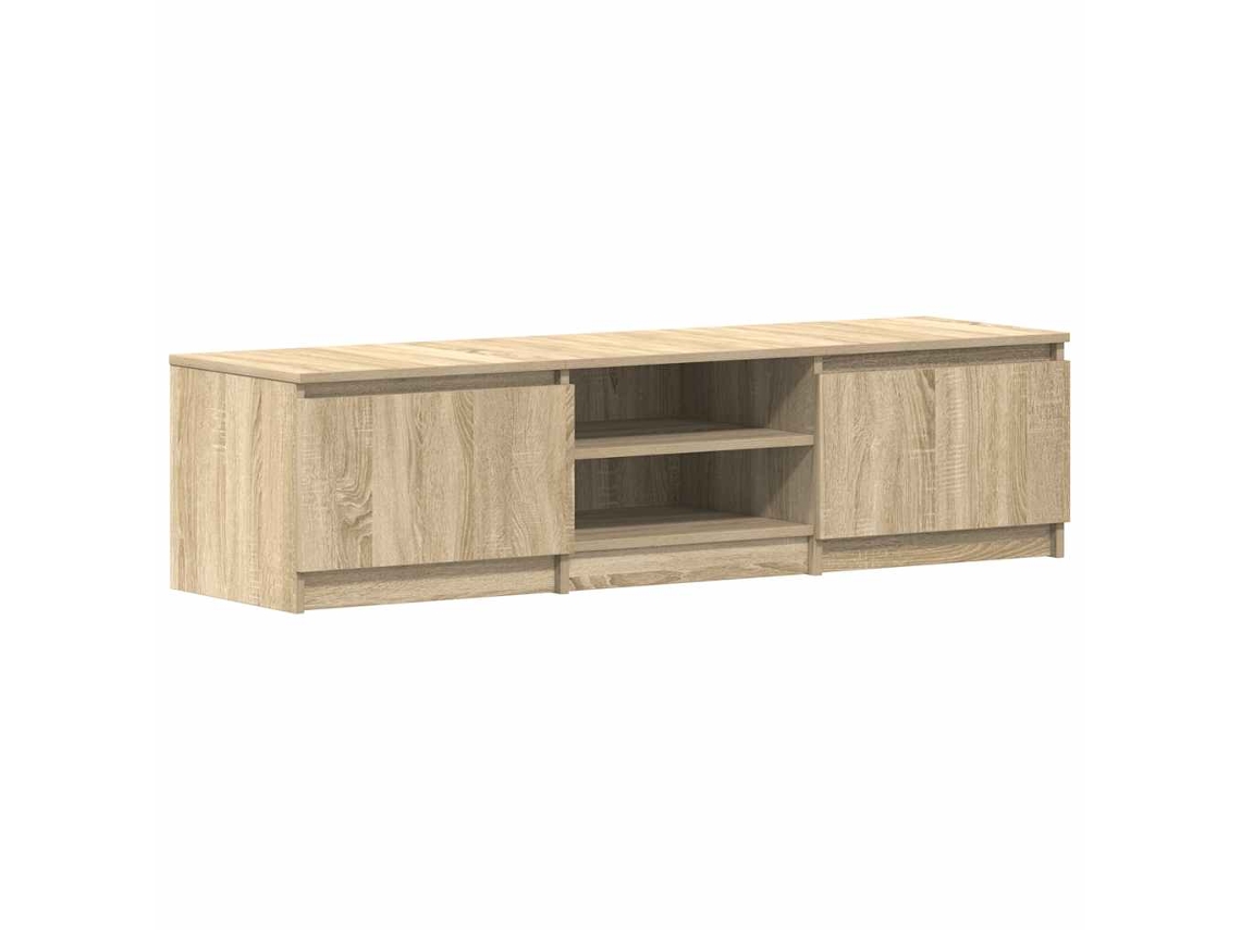Mueble de TV MAISON EXCLUSIVE en derivados de madera de Roble Sonoma (140x40x35,5 cm)