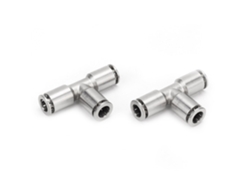 2 Peças Conector Rápido Neumático De Cobre Placado 3 Vias Mangueira De Ar 10mm