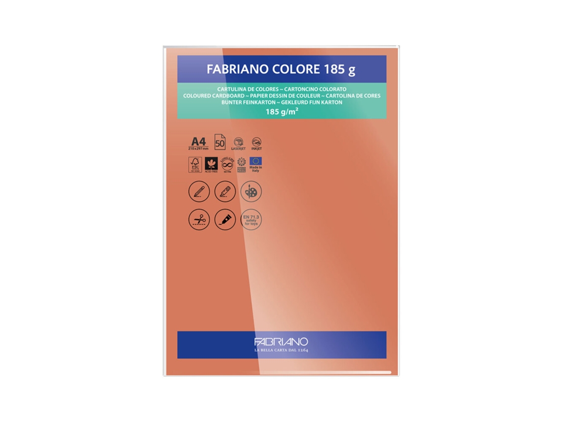 FABRIANO Cartulina A4 185 G/M² Terracota 50 Hojas
