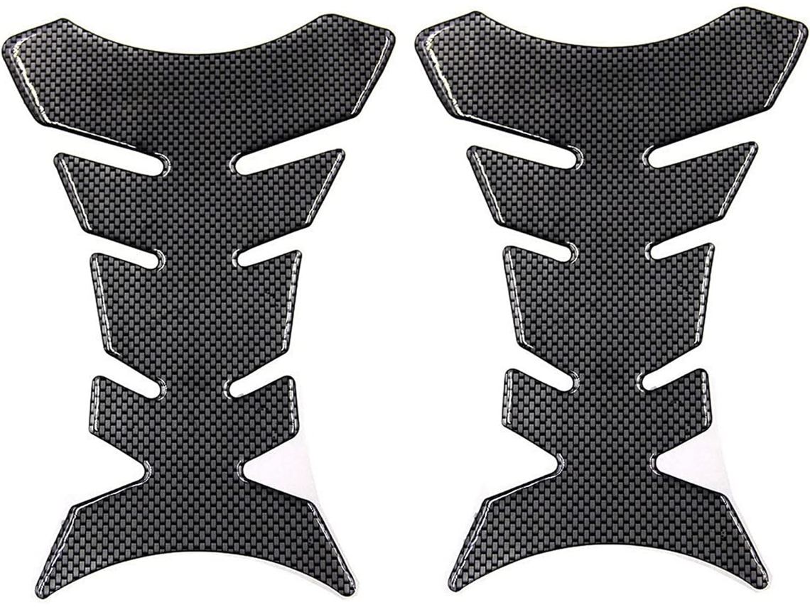 Adhesivo para depósito de combustible, fibra de carbono resistente y engrosada, diseño impermeable con protección solar, mejora la apariencia de la motocicleta y es compatible.