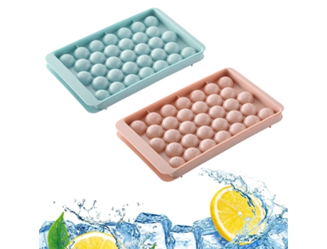 2 uds bandeja redonda para cubitos de hielo, Mini bandeja circular para cubitos de hielo, cóctel enfriador de hielo whisky té y café