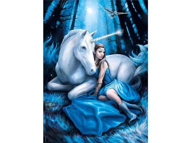Puzzle CLEMENTONI Anne Stokes Blue (1000 Piezas)