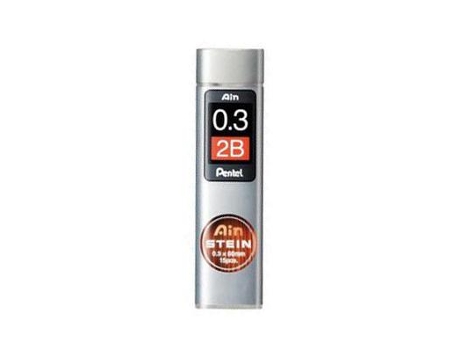 Minas Pentel Ain Stein 0.3 2B Estojo Com 15 Minas