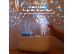 Humidificador Con Proyección De Estrellas, Luz Nocturna Giratoria, Batería Recargable, Pantalla Digital, 1000 Ml, Inalámbrico, Para Dormitorio Y Oficina.