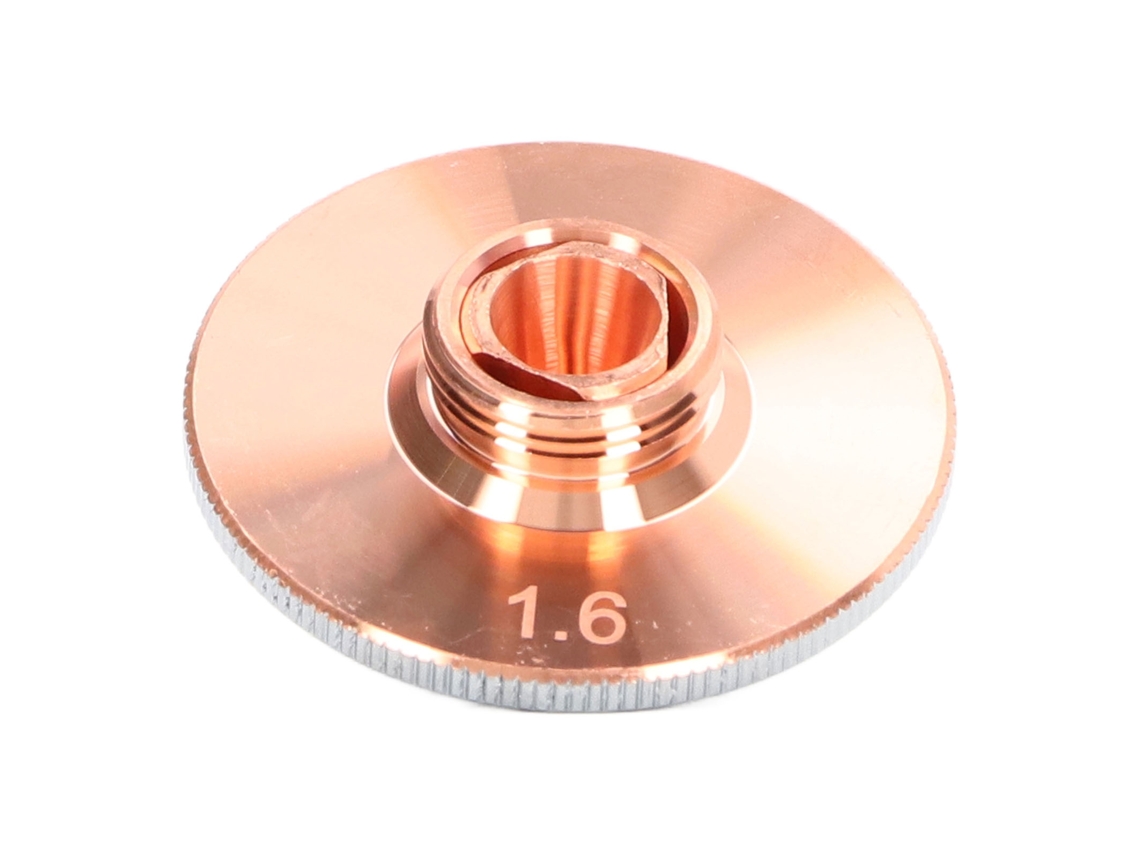 Cabezal De Corte Láser Con Boquilla De Fibra Óptica Doble, Cromado En Cobre, Abertura De 1,6 Mm/0,06 Pulgadas Para Máquina De Corte.