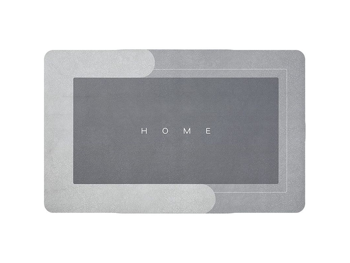 Alfombrilla De Baño Antideslizante Y Absorbente, Supersuave Y De Secado Rápido, 40x60 Cm, Gris Claro.