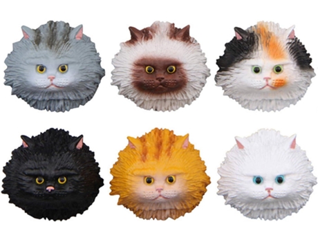 ELKUAIE 6 Piezas Imanes de Nevera con Cabeza de Gato, Lindos Imanes Decorativos para Nevera, Oficina, Pizarra Blanca, Accesorios de Cocina, Decorac...