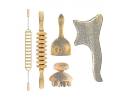 Dan26-kit 5 En 1 Maderoterapia Herramientas Masaje Anticelulitis Masajeador Madera