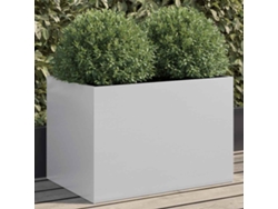 Jarrón/jardinera 62x40x39 cm Acero Galvanizado Plata Dkd Home Decor