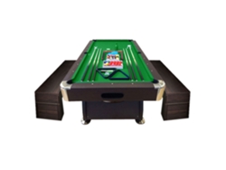Mesa de Billar de 8 Pies con Banco de Almacenamiento – Viper Green