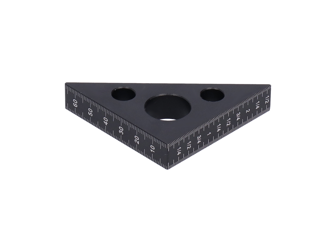 Regla Triangular De 45 Grados, Aluminio, 15 Mm De Espesor, Herramienta De Medición Para Carpintería.