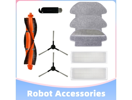 Piezas de paño de mopa para Robot aspirador Viomi V2 Pro Se Conga 3290 3490 3690 Proscenic M6 Pro, cepillo principal y Cepillo Lateral, filtro Hepa