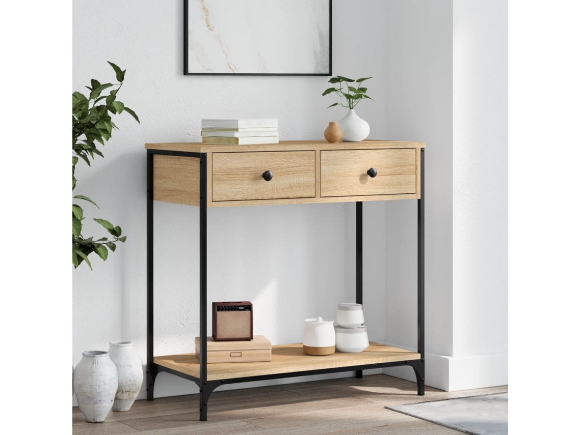 Mesa consola | Mesa de entrada | Mesa auxiliar 75x34,5x75 cm Madera de roble Derivatives Sonoma