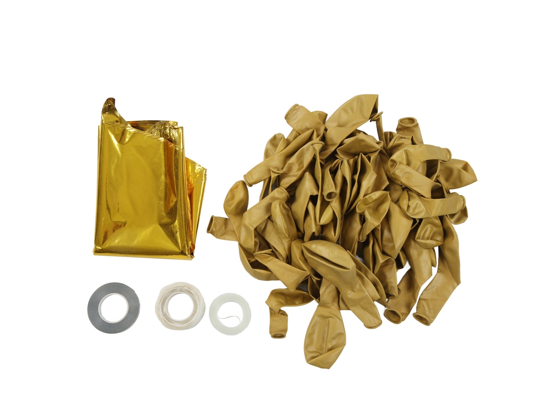 Kit De Guirnalda De Globos De Látex Natural Duradero Para Bodas, Fiestas Y Cumpleaños - Dorado
