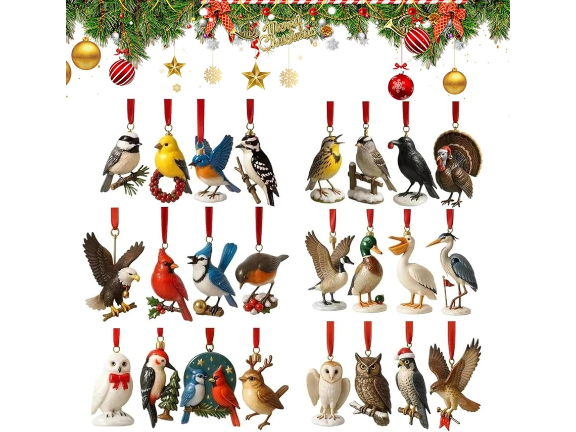 Calendario de Adviento acrílico 2D, encantador calendario navideño con animales.