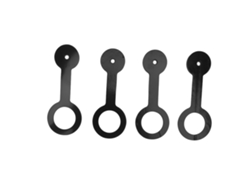 Hebillas de silicona negra para puertas de ducha (4 piezas)