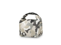 Bolsa organizadora para biberones y chupetes en tela de camuflaje, ideal para viajes y meriendas. Ligera, hermética y fácil de limpiar.