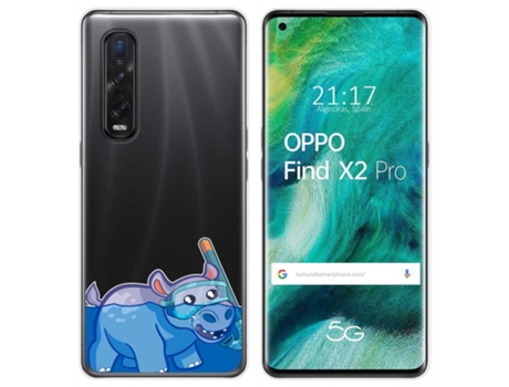 Carcasa Oppo Find X2 Pro TUMUNDOSMARTPHONE Dibujos Transparente Multicolor