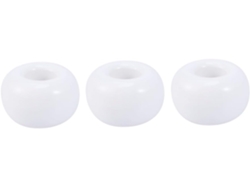 Soporte redondo de cerámica blanca para cepillos de dientes, juego de 3 mini soportes para cepillos de dientes, base creativa para CHABERLU