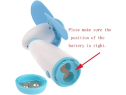 Mini ventilador de mano con batería, hojas de espuma sólida para el hogar y viajes, paquete de 2, verde Gusshious