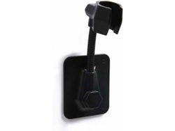 Soporte de ducha adhesivo universal ajustable - No requiere perforación - Negro