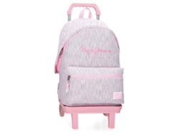 PEPE JEANS Mochila Escolar Con Carro Poliéster Miri Rosa