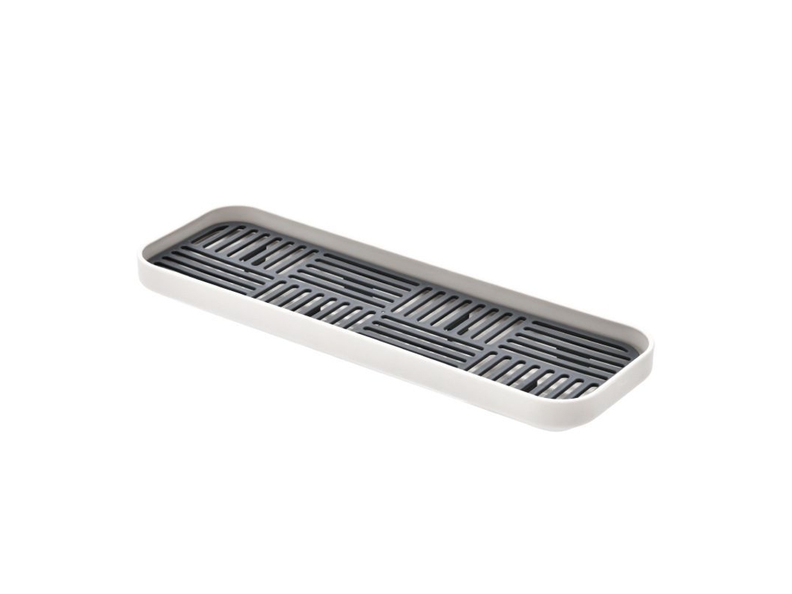 Organizador De Fregadero De Cocina Linjou, Bandeja Doble Para Jabón, Gris, 1 Pack