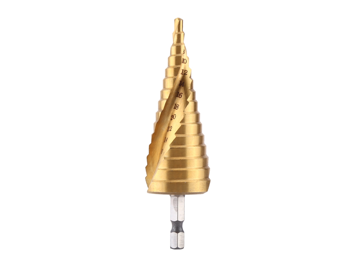 Broca De Passo Em Aço De Alta Velocidade Revestida Com Titânio 4-32mm Para Ferramentas Elétricas