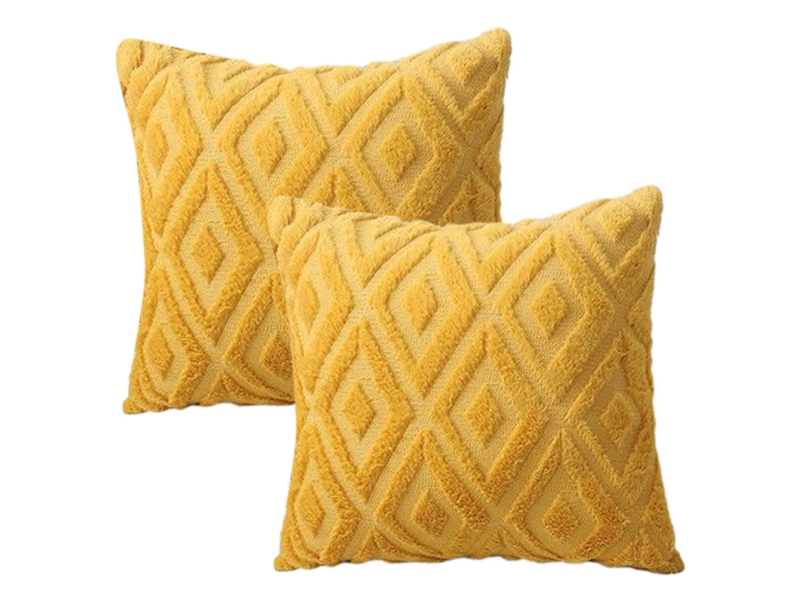 Juego De 2 Fundas De Almohada Decorativas De Felpa