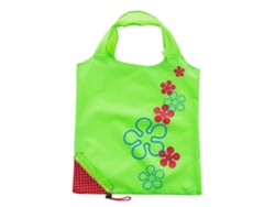 Bolsa de la compra plegable y reutilizable con estampado de fresas. GOKOCO
