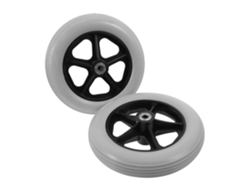Ruedas Delanteras Universales Para Silla De Ruedas, 8 Pulgadas, Pequeñas, Sólidas, De Color Gris.