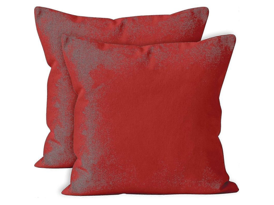 Capas de Almofada 2pc Amarelo Sol Algodão Canvas Forte com Zíper Invisível (50x50cm)