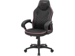 Silla Gaming MARS GAMING Negro, Rosa (Brazos Regulables - Piel Sintética, Nylon)
