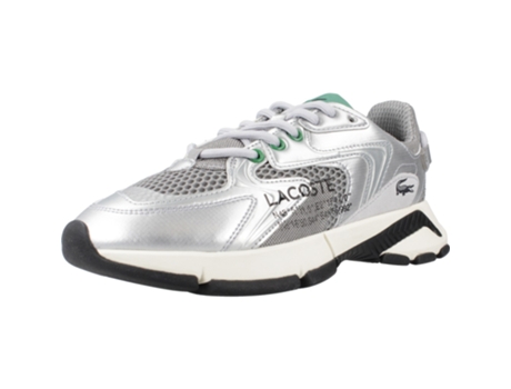 Zapatos de Mujer LACOSTE Neo Leat Tecido Plateado (40)