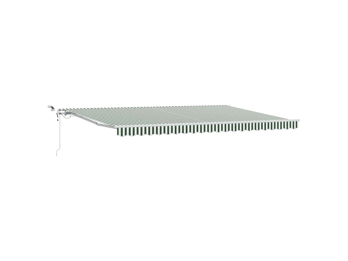 Maison Exclusive - Toldo Retráctil Verde Y 500 X 350 Cm Poliéster Y Metal