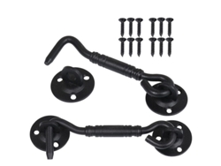 Pestillo De Acero Inoxidable Para Ventanas Puertas Y Cocheras, 4 Pulgadas Negro