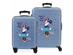 Conjunto de 2 Maletas de Viaje DISNEY Minnie ABS Rígida Make It Rain Bows (34 y 70L)