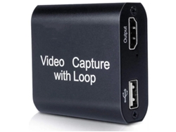 Tarjeta de captura de vídeo HDMI Bestvite con salida de bucle, color negro