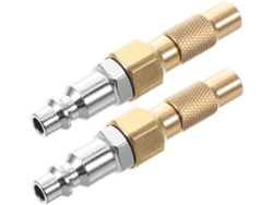 Adaptador De Manguera De Aire De 2 Piezas Con Acoplamientos Rápidos Para Inflado De Neumáticos