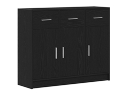 Maison Exclusive - Aparador De Roble Negro De 91x28x75 Cm, Madera De Ingeniería