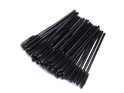 300 Cepillos Desechables Para Rímel Con Mango De Plástico Negro, Cabezal Flexible Y Cerdas Suaves.