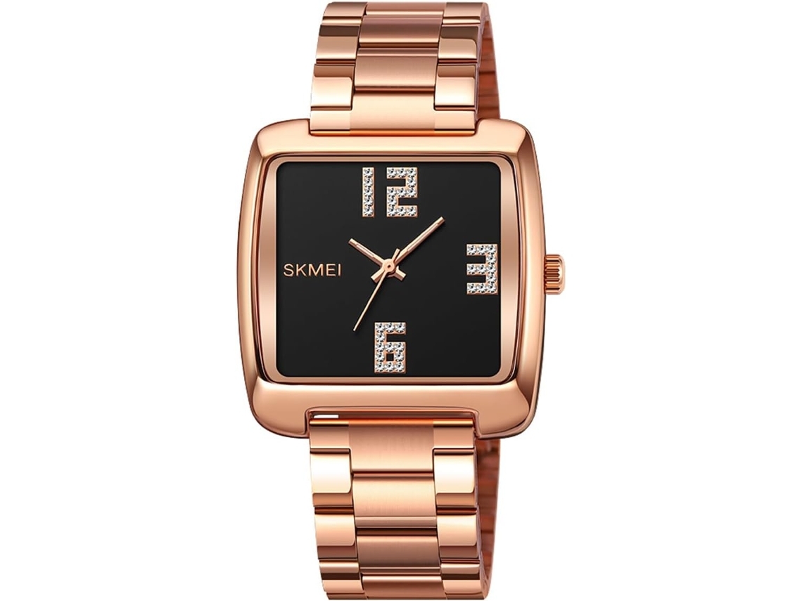 Reloj de cuarzo analógico resistente al agua con esfera grande, cuadrado, minimalista, retro para hombre