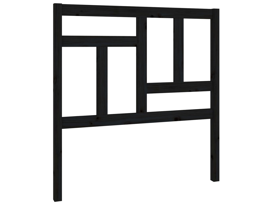 Cabecero de cama 95,5x4x100 cm Pino macizo Negro MAISON EXCLUSIVE