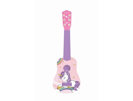 Instrumento Musical LEXIBOOK Mi Primera Guitarra Unicornio para Niños 6 Cuerdas Nylon 53 cm (Edad Mínima Recomendada: 3 años)